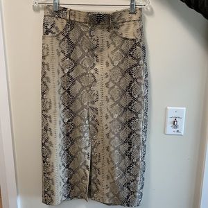 Zara snakeskin midi skirt size MEDIUM
